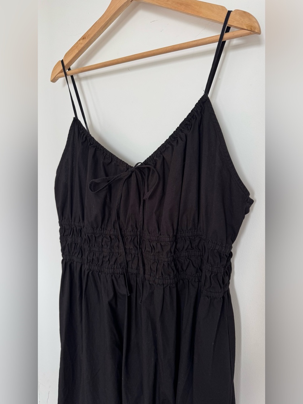 H&M Black Maxi Dress with Smocked Waist